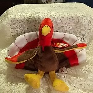 New, smoke Free 1996 Gobbles beanie babies